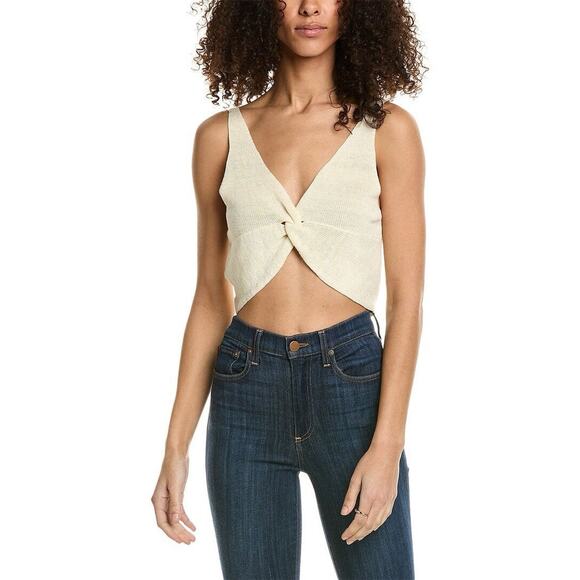 Bash BA&SH Dilly Reversible Tank Knit Linen-Blend Top US 8 - Picture 1 of 6